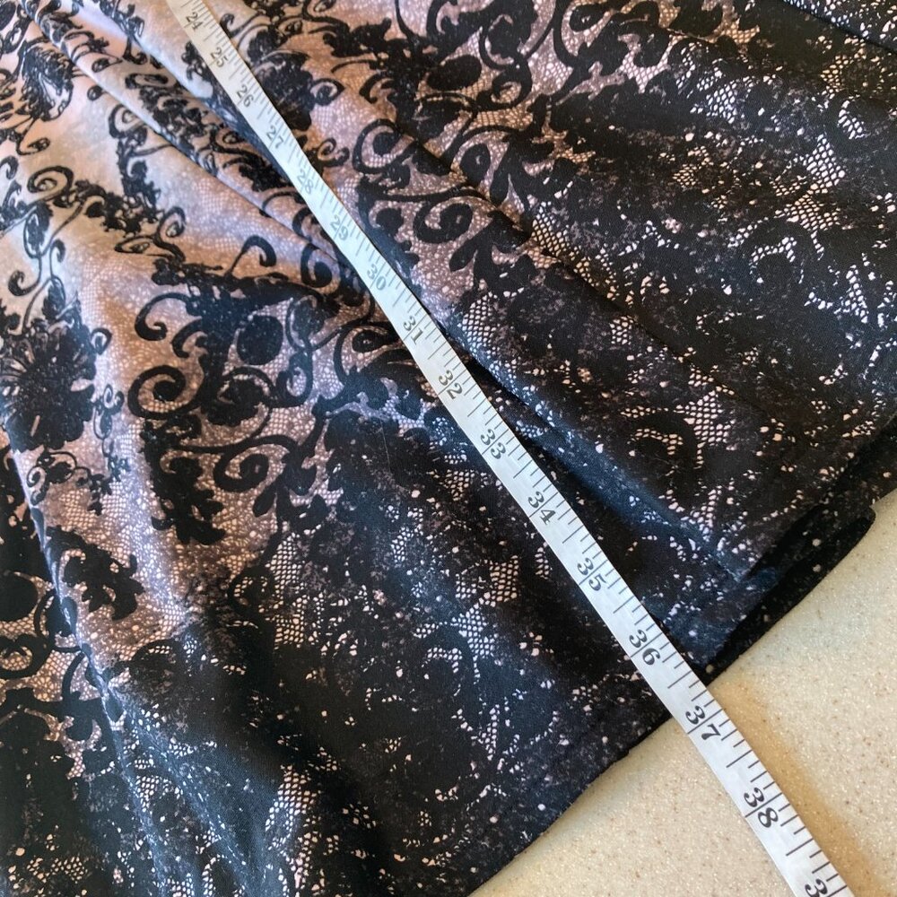 Danny & Nicole Dress Women Size 14 Black Gray Pink Fit & Flare - Picture 7 of 14